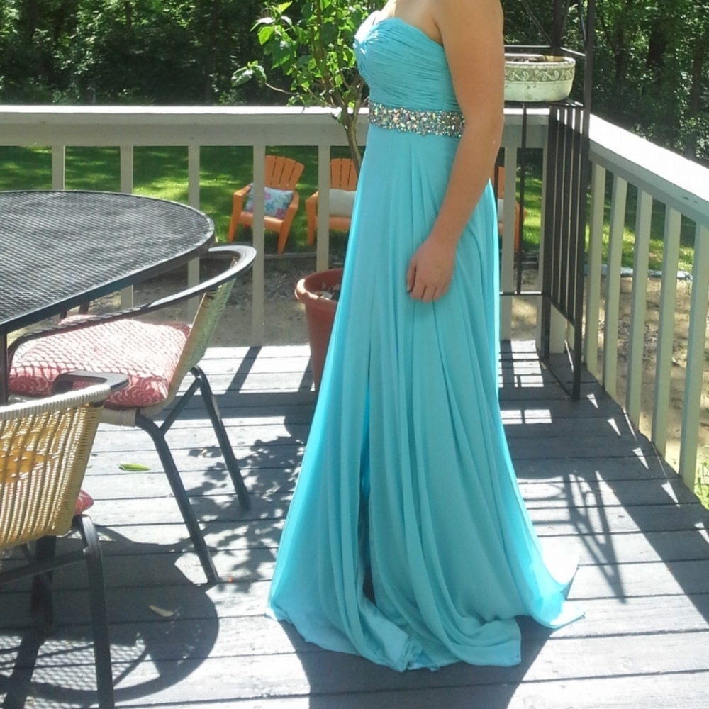 Strapless prom dress